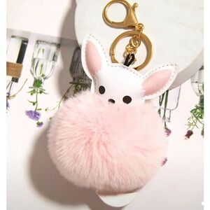 Cute Teacup Chihuahua Puppy Plush 
Women Puff Ball Keychain